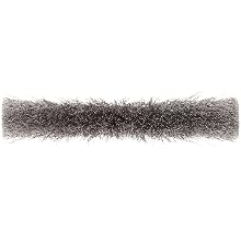 Weiler Vortec Pro Wide Face Wire Wheel Brush, Round Hole, Carbon Steel, Crimped Wire, 8" Diameter, 0.014" Wire Diameter, 5/8" Arbor, 1-3/8" Bristle Length, 1" Brush Face Width, 6000 rpm