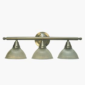 3 Rippled Glass Shade Indoor Vanity Lighting Light, Bathroom Light Fixtures, AZS-INV1632-3 by TP LIGHTING