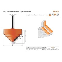 CMT Orange Tools 880.521.11 Solid Surface Decorative Edge Profile Bit