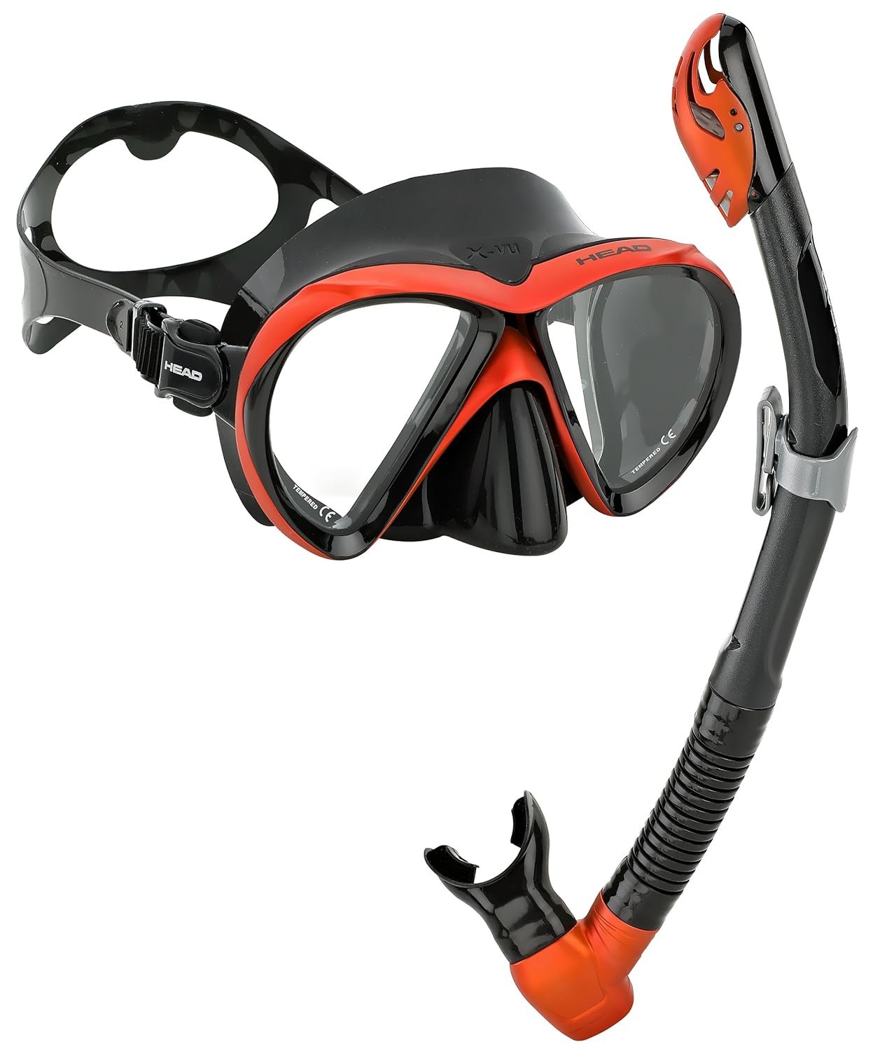 Head by Mares Scuba Snorkeling LiquidSkin Dive Mask Dry Snorkel Set Combo Kit