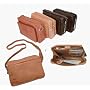AMBER Leather Handbag - Built in Organizer - Adjustable Length - by Paul & Taylor