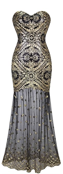 Gold seq dress