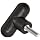 DimcoGray Black Thermoplastic T-Handle Wing Knob Female, Brass Bushing 3/8" x 1/2" Depth, 2-1/4" Diameter x 1-7/16" Height x 3/4" Hub Dia x 5/8" Hub Length (Pack of 10)