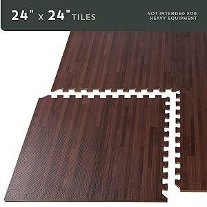 Forest Floor Thick Printed Foam Tiles Premium Wood Grain