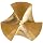 Magafor 4832 Series Cobalt Steel Single-End Countersink, TiN Coating, 3 Flutes, 60 Degrees, Round Shank