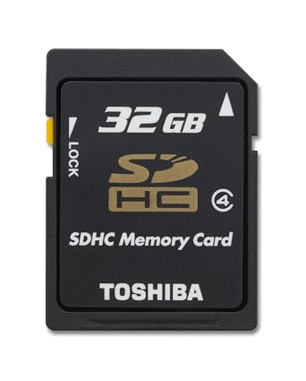 Toshiba 32GB SDHC Class 4 Secure Digital Memory Card (SD-K32G2B8TRT)