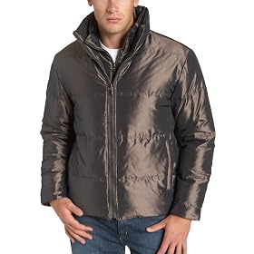 Marc New York Mens Iridescent Nylon Down Filled Quilted Jacket by Andrew Marc