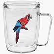 Parrot 18 oz Insulated Coffee Mug, Clear