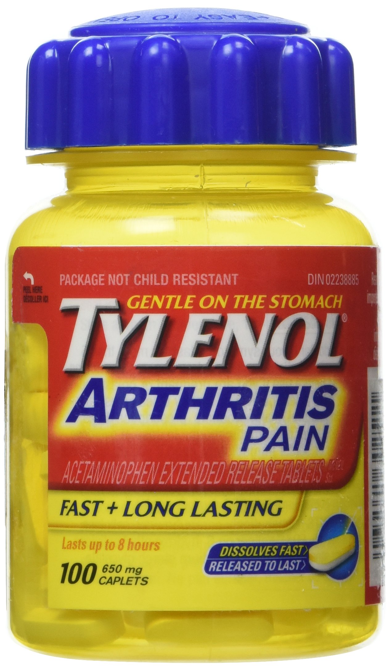 Galleon Tylenol Arthritis Pain Reliever 650 Mg 100 Pills