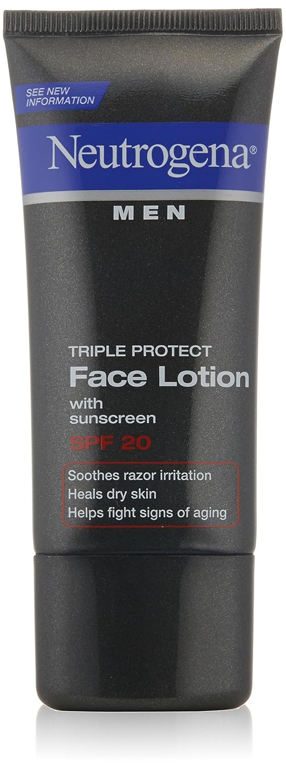 Neutrogena Triple Protect Face Lotion for Men, SPF 20, 1.7 Ounce (Pack