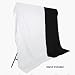 LS Photo Studio Muslin Backdrop Stand & 10' x 20' (W&B) Muslin Background,AZS-PT9012002-20