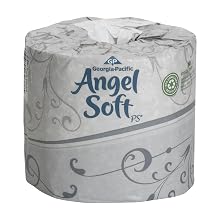Georgia-Pacific Angel Soft ps 16880 White 2-Ply Premium Embossed Bathroom Tissue, 4.05" Length x 4.5" Width (Case of 80 Rolls, 450 Sheets Per Roll)