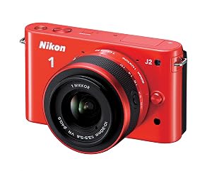 Nikon 1 J2 10.1 MP HD Digital Camera with 10-30mm VR Lens (Orange)
