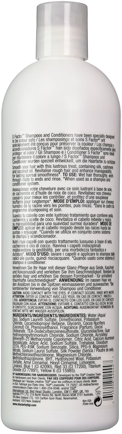 Amazon.com : TIGI S-factor Smoothing Shampoo, 6.76 Ounce : Hair ... Amazon.com : TIGI S-factor Smoothing Shampoo, 6.76 Ounce : Hair ...