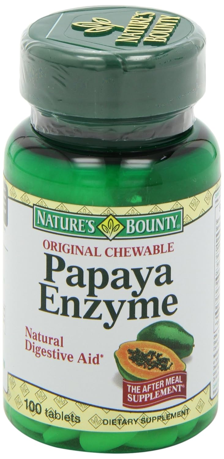 Купить Nature's Bounty Original Papaya Enzyme, 100 Tablets (Pack of 6