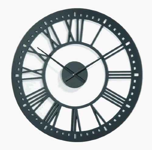 Oversized Vintage Tower Wall Clock 36inch Diameter,MDF - 35.43x35.43x1.77