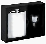Visol Stainless Steel Brushed Finish Flask w/Funnel (8 oz)