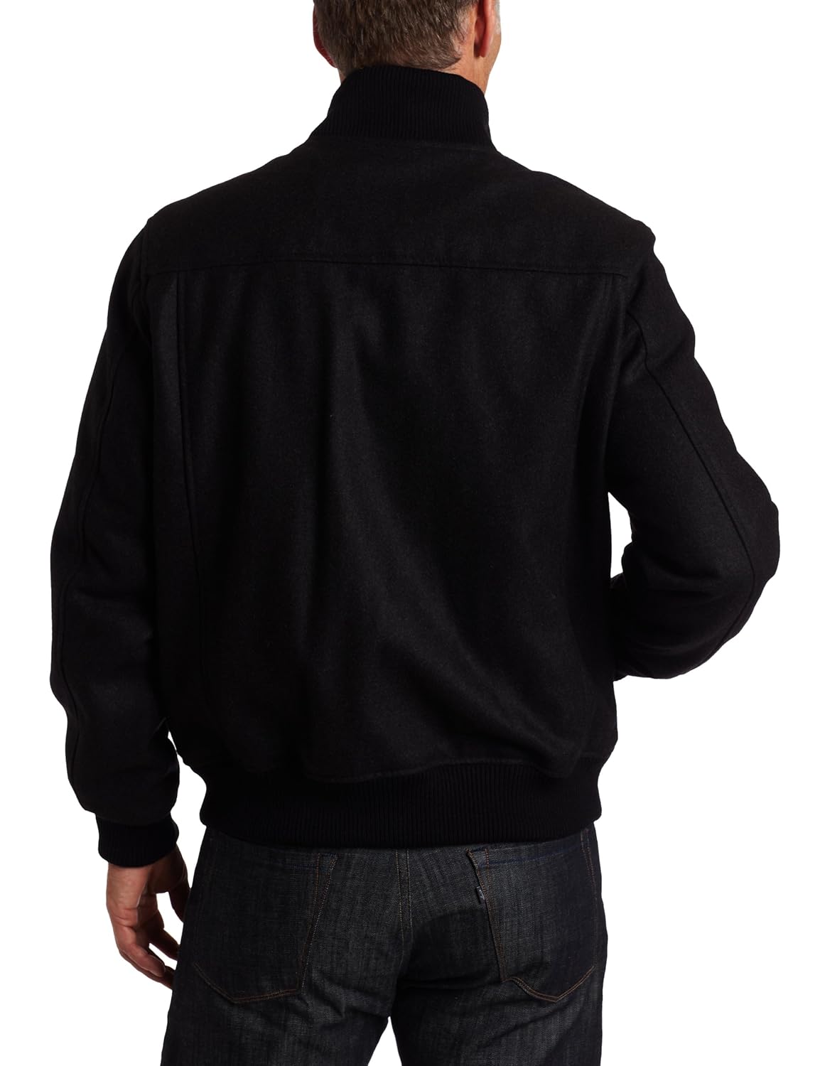 220 Dockers Men's Wool Bomber Jacket Charcoal Medium