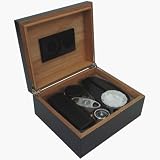 Black Humidor Gift Set