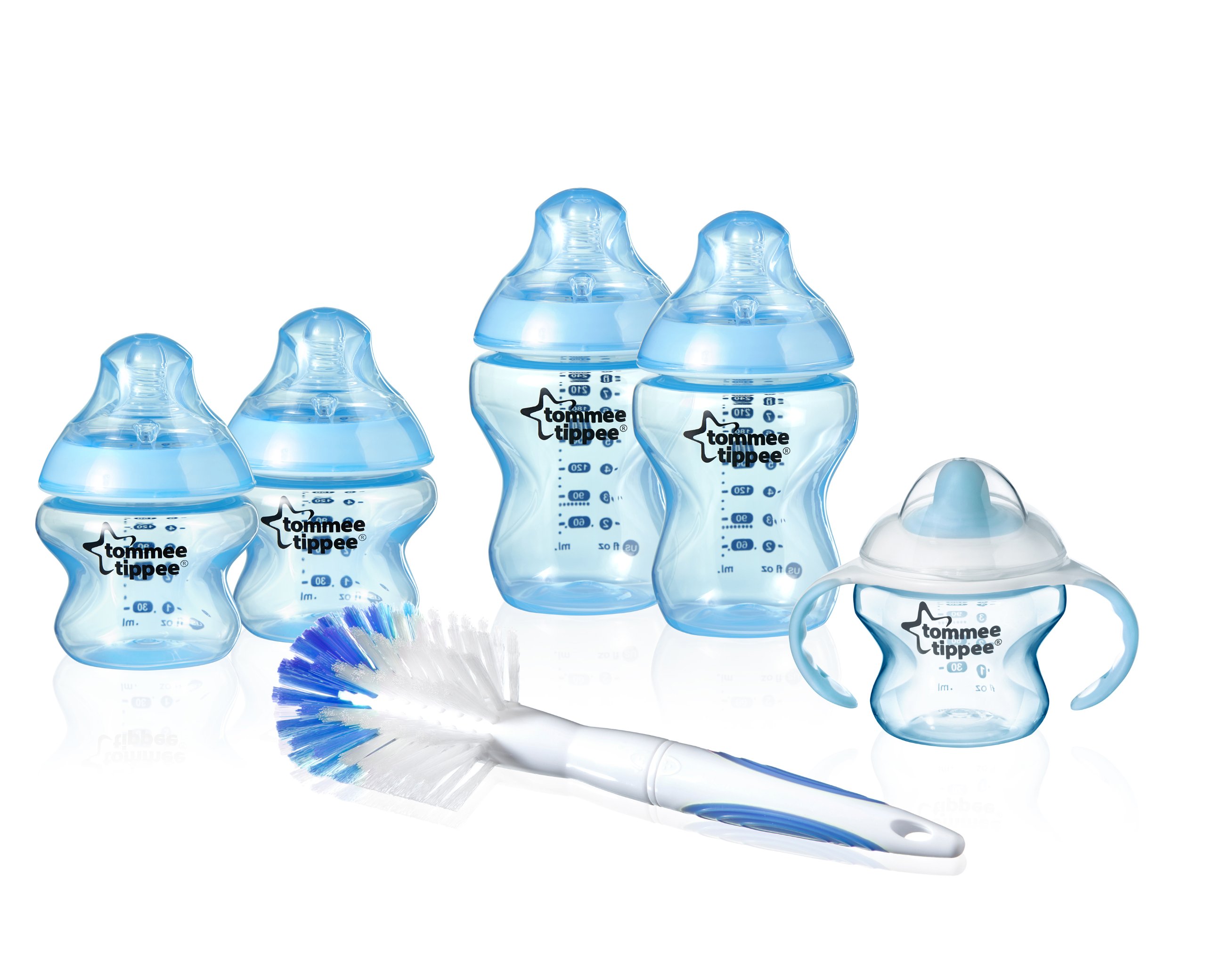 Tommee Tippee Closer To Nature Newborn Starter Bottle Set Boy Baby 