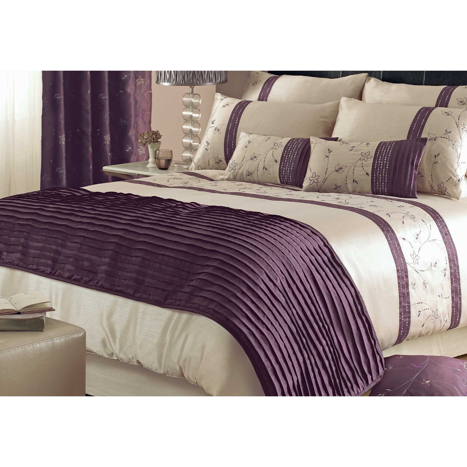 DREAM n DRAPES LOLA HEATHER KING SIZE DUVET QUILT COVER BEDDING SET eBay