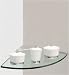Corner Clip Shelf - Glass - 10 x 10 (Clear/Silver) (10W x 10D)