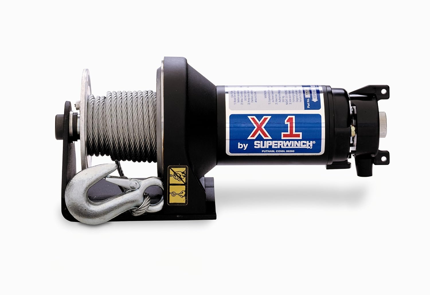 Superwinch 1117 X1 24VDC winch, rated line pull of 2,000 lb/907 kg 24