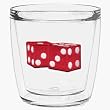 Roll the Dice! 12 oz Double-Old-Fashioned Insulated Beverage Tumbler, Clear