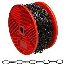 Campbell 0713277 Hobby/Craft Cathedral Chain on Reel, Black Finish, #32 Trade, 0.105" Diameter, 66' Length, 35 lbs Load Capacity
