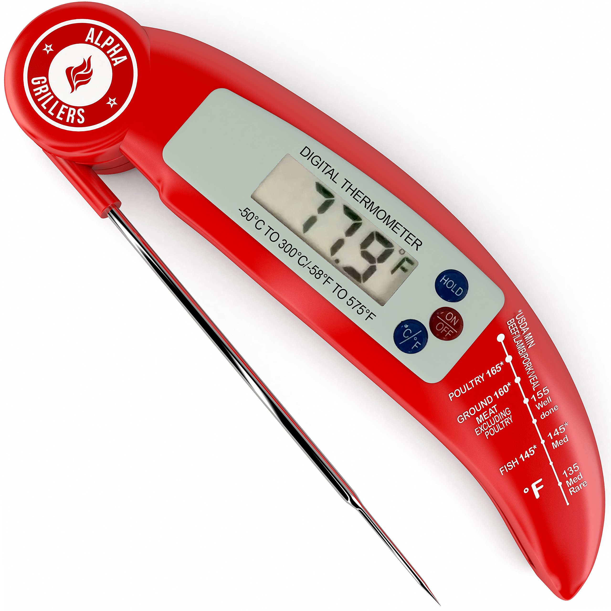 Instant Read Thermometer Barbecue Food Cooking Fast Meat Temperature