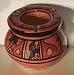 Moroccan Handmade Two-Piece Ceramic Burgundy Small Ashtray