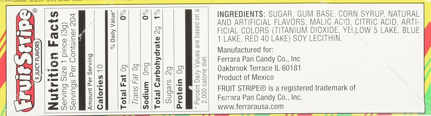 Amazon.com : Fruit Stripe Chewing Gum Jumbo 17-Stick Packs (Box of ... Amazon.com : Fruit Stripe Chewing Gum Jumbo 17-Stick Packs (Box of ...