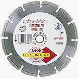 MK Diamond 150688 Premium Gold 7-Inch Dry Cutting Segmented Blade with 5/8-Inch Arbor for Masonry MK Diamond 150688 Premium Gold 7-Inch Dry Cutting Segmented Blade with 5/8-Inch Arbor for Masonry