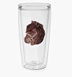 Horse (Brown) 16 oz Insulated Beverage Tumbler, Clear