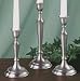 Biedermann & Sons Pewter End Peter out Candle Holders, Set of 3 Assorted Heights
