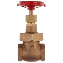 Milwaukee Valve 1186 Series Bronze Gate Valve, Heavy Duty Service, Class 300, Non-Rising Stem, NPT Female