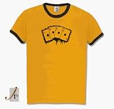 4 ASSE ACES POKER Ringer-T-Shirt S-XL
