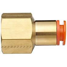 SMC KQ2F Push-to-Connect Tube Fitting, Adapter, Brass Body, Tube OD x NPT Female, Inch