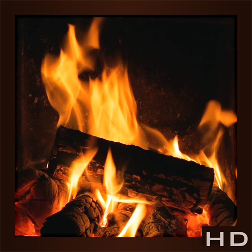 Love at fireside - relaxing fire view HD
