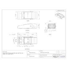 Stainless Steel 304 Spring Loaded Draw Latch, Satin Finish, Non Locking, 3 5/32" Length (Pack of 1)