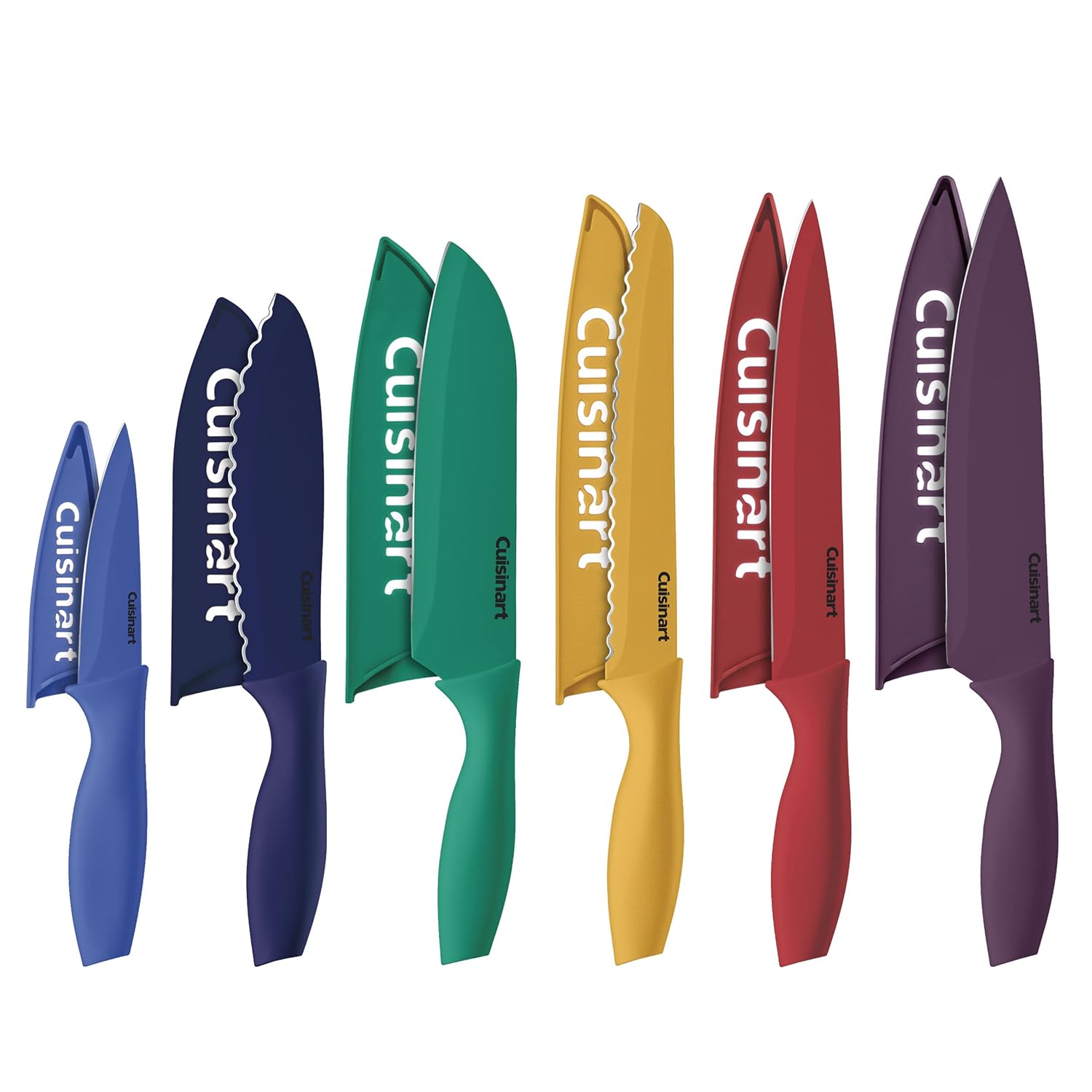 Cuisinart Advantage 12 Piece Color Knife Sets with Blade Guards eBay