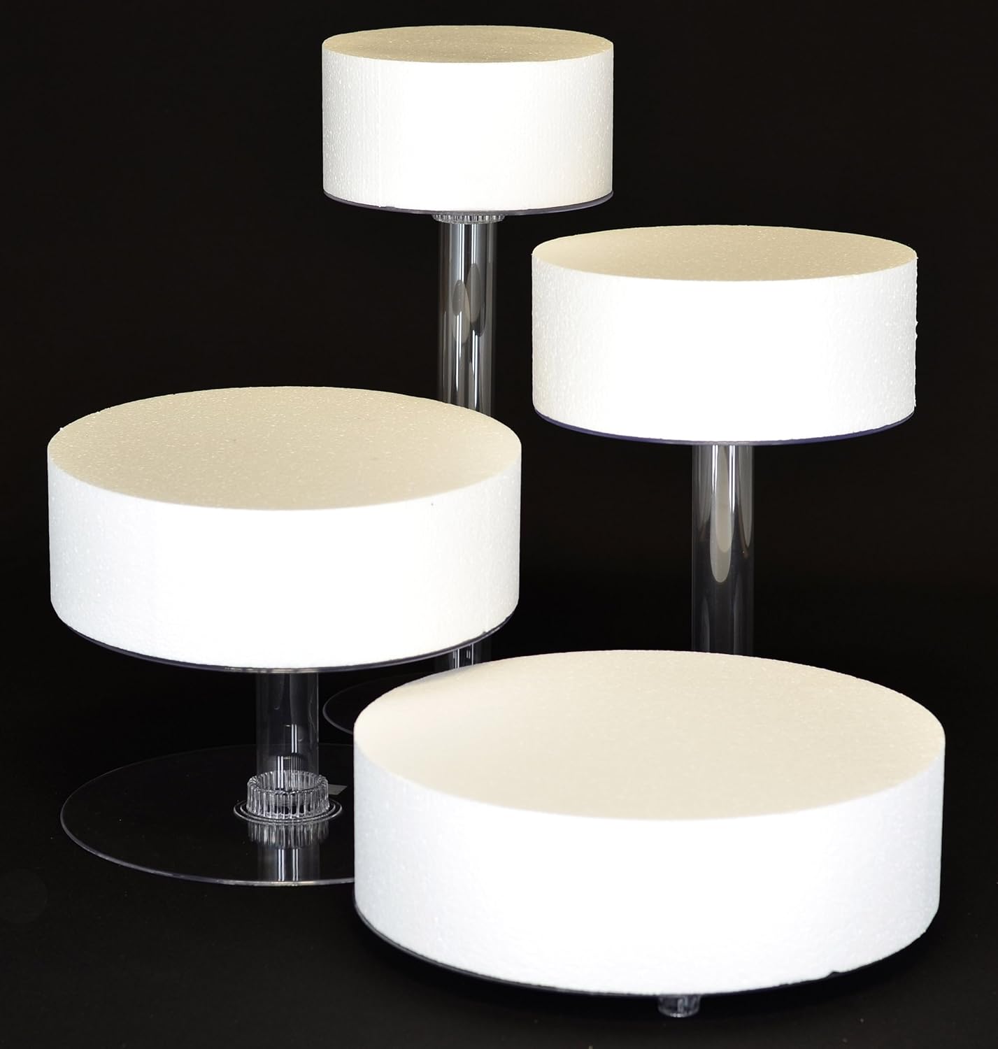 4 Bases Para Pastel De Bodas De Acrílico 1425.0 Tienda La Luna