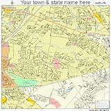 Huge Street & Road Map of Springdale, New Jersey NJ - Printed poster size wall atlas of your home to