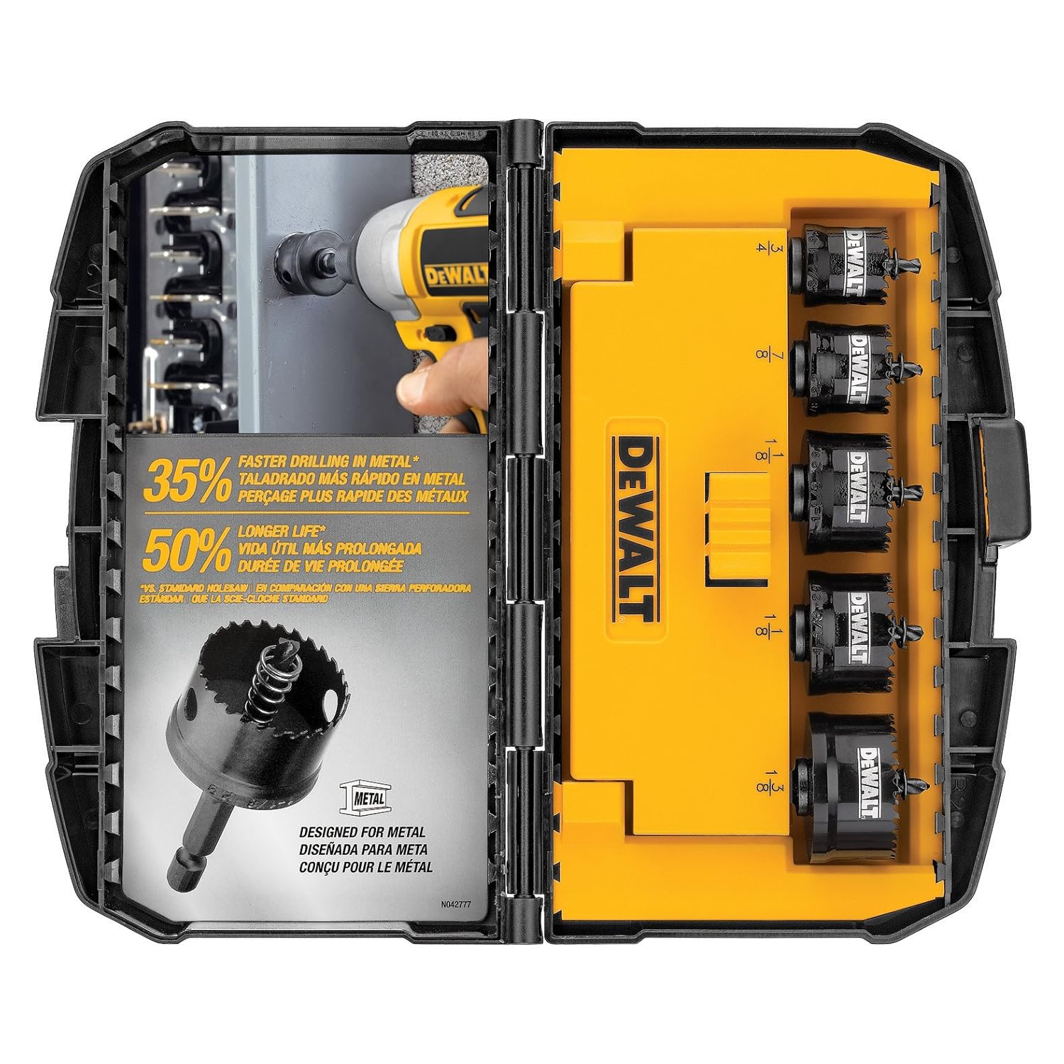 Review DEWALT D1800IR5 5Piece IMPACT READY Hole Saw Set (3/4Inch 7/8