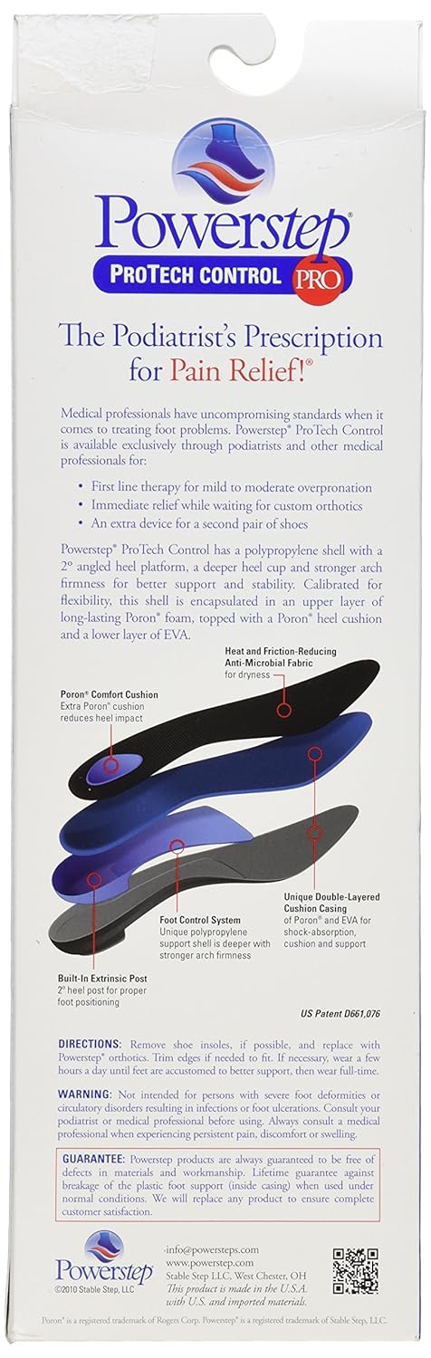 Amazon.com: Powerstep Protech Control Full Length Orth size: D ... Amazon.com: Powerstep Protech Control Full Length Orth size: D ...