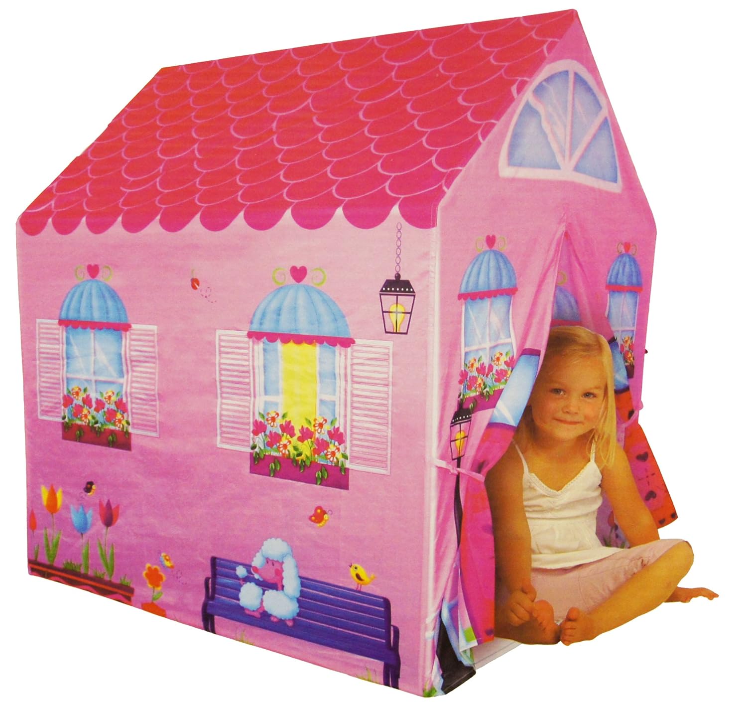 A TO Z PLAY HOUSE INDOOR AND OUTDOOR TODDLER PLAY TENT PINK NEW BOXED