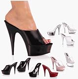 Delight-601, 5 3/4'' Stiletto Heel Platfrom Slide in Sizes 6-14
