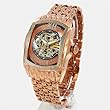 Auguste Galan MECCANIX Mens Rose Gold-tone Mechanical "Skeleton" Watch. Model: AG-0641