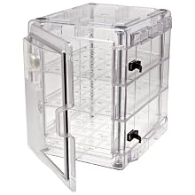 Bel-Art Scienceware 420731000 Clear Secador 3.0 Vertical Desiccator Cabinet with 3 Shelves, 13.4" Width x 16.4" Height x 16.3" Depth