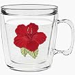 Hibiscus 12 oz Insulated Coffee Mug, Clear